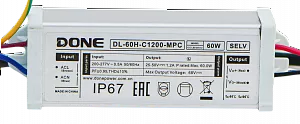 DL-60H-C1500-MPC (AC200-277V,DC20-38V,1500mA,0.95PF) источник питания